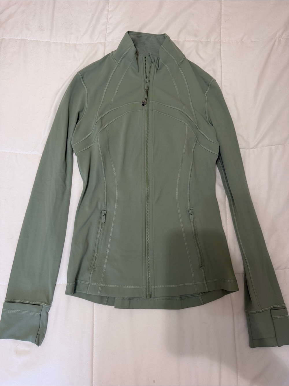 lululemon athletica Sage Green Zip-Up Bomber Jacket